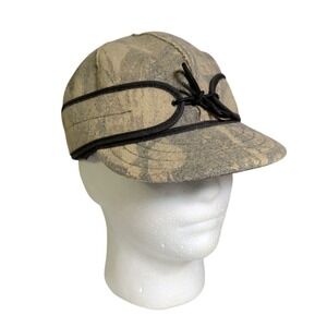 Men's Tan Camouflage Cap with Black Trim